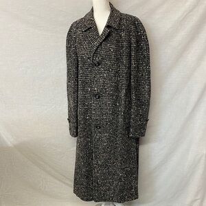 Vintage Men's Tweed Trench Coat